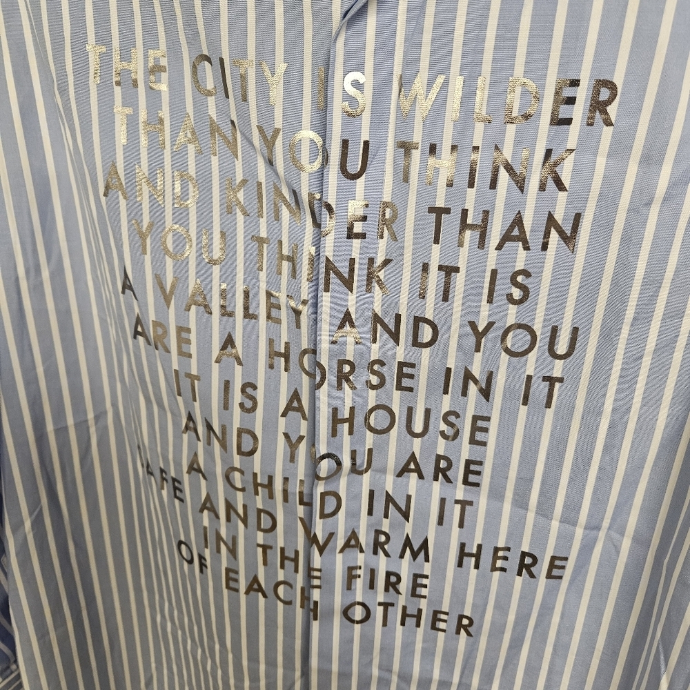 Each x Other Shirt Womens Small White Blue Stripe Paris Luxury Top Blouse - Picture 4 of 10